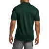 CQR Men’s Polo Shirts, Tactical Short Sleeve Golf Performance Shirts, Lightweight Dry Fit UPF 50+ Pique(Frost Pro Dark Green)
