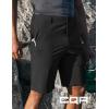 CQR Men’s Quick Dry Stretch Hiking Cargo Shorts, Lightweight Water Resistant Tactical Casual, Golf & Outdoor with Pockets(Hike Flex Black)