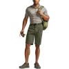 CQR Men’s Quick Dry Stretch Hiking Cargo Shorts, Lightweight Water Resistant Tactical Casual, Golf & Outdoor with Pockets(Hike Flex Khaki)