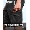 CQR Men’s Quick Dry Stretch Hiking Cargo Shorts, Lightweight Water Resistant Tactical Casual, Golf & Outdoor with Pockets(Rocky Black)
