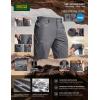 CQR Men’s Quick Dry Stretch Hiking Cargo Shorts, Lightweight Water Resistant Tactical Casual, Golf & Outdoor with Pockets(Rocky Jet Grey)