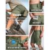 CQR Men’s Quick Dry Stretch Hiking Cargo Shorts, Lightweight Water Resistant Tactical Casual, Golf & Outdoor with Pockets(Rocky Lichen)