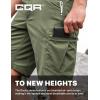 CQR Men’s Quick Dry Stretch Hiking Cargo Shorts, Lightweight Water Resistant Tactical Casual, Golf & Outdoor with Pockets(Rocky Lichen)