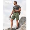 CQR Men’s Quick Dry Stretch Hiking Cargo Shorts, Lightweight Water Resistant Tactical Casual, Golf & Outdoor with Pockets(Rocky Lichen)