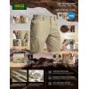 CQR Men’s Quick Dry Stretch Hiking Cargo Shorts, Lightweight Water Resistant Tactical Casual, Golf & Outdoor with Pockets(Rocky Tan)
