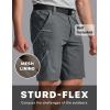 CQR Men’s Quick Dry Stretch Hiking Cargo Shorts, Lightweight Water Resistant Tactical Casual, Golf & Outdoor with Pockets(Shendo Trail W/Belt Carbon Grey)
