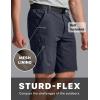CQR Men’s Quick Dry Stretch Hiking Cargo Shorts, Lightweight Water Resistant Tactical Casual, Golf & Outdoor with Pockets(Shendo Trail W/Belt Navy)