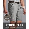 CQR Men’s Quick Dry Stretch Hiking Cargo Shorts, Lightweight Water Resistant Tactical Casual, Golf & Outdoor with Pockets(Shendo Trail W/Belt Sage)