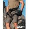CQR Men’s Quick Dry Stretch Hiking Cargo Shorts, Lightweight Water Resistant Tactical Casual, Golf & Outdoor with Pockets(Shendo Trail W/Belt Sand Khaki)