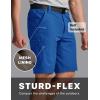 CQR Men’s Quick Dry Stretch Hiking Cargo Shorts, Lightweight Water Resistant Tactical Casual, Golf & Outdoor with Pockets(Shendo Trail W/Belt Santorini Blue)