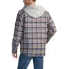 CQR Men’s Quilted Lined Flannel Hooded Shirt Jacket, Soft Warm Long Sleeve Outdoor Cotton Plaid Shirt Jackets(Quilted Lined Cliff Hanger)