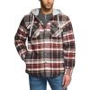 CQR Men’s Quilted Lined Flannel Hooded Shirt Jacket, Soft Warm Long Sleeve Outdoor Cotton Plaid Shirt Jackets(Quilted Lined Folk Tale)