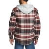 CQR Men’s Quilted Lined Flannel Hooded Shirt Jacket, Soft Warm Long Sleeve Outdoor Cotton Plaid Shirt Jackets(Quilted Lined Folk Tale)