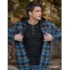 CQR Men’s Quilted Lined Flannel Hooded Shirt Jacket, Soft Warm Long Sleeve Outdoor Cotton Plaid Shirt Jackets(Quilted Lined Full Zip River Plaid)