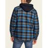 CQR Men’s Quilted Lined Flannel Hooded Shirt Jacket, Soft Warm Long Sleeve Outdoor Cotton Plaid Shirt Jackets(Quilted Lined Full Zip River Plaid)