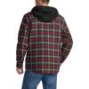 CQR Men’s Quilted Lined Flannel Hooded Shirt Jacket, Soft Warm Long Sleeve Outdoor Cotton Plaid Shirt Jackets(Quilted Lined Holiday Mood)