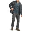 CQR Men’s Quilted Lined Flannel Hooded Shirt Jacket, Soft Warm Long Sleeve Outdoor Cotton Plaid Shirt Jackets(Stealth Amazon Grey)