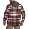 CQR Men’s Quilted Lined Flannel Hooded Shirt Jacket, Soft Warm Long Sleeve Outdoor Cotton Plaid Shirt Jackets(Stealth Folk Tale)
