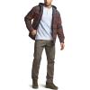 CQR Men’s Quilted Lined Flannel Hooded Shirt Jacket, Soft Warm Long Sleeve Outdoor Cotton Plaid Shirt Jackets(Stealth Harvest)