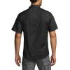 CQR Men’s Short Sleeve Tactical Shirts, UPF 50+ Ripstop Military Work Shirts, Breathable Button Down Outdoor Hiking Shirt(Journeyman Black)