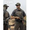CQR Men’s Short Sleeve Tactical Shirts, UPF 50+ Ripstop Military Work Shirts, Breathable Button Down Outdoor Hiking Shirt(Journeyman Charcoal)