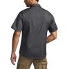 CQR Men’s Short Sleeve Tactical Shirts, UPF 50+ Ripstop Military Work Shirts, Breathable Button Down Outdoor Hiking Shirt(Journeyman Charcoal)