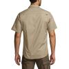 CQR Men’s Short Sleeve Tactical Shirts, UPF 50+ Ripstop Military Work Shirts, Breathable Button Down Outdoor Hiking Shirt(Journeyman Khaki)