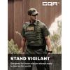 CQR Men’s Short Sleeve Tactical Shirts, UPF 50+ Ripstop Military Work Shirts, Breathable Button Down Outdoor Hiking Shirt(Journeyman Soil Green)