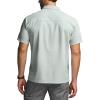 CQR Men’s Short Sleeve Tactical Shirts, UPF 50+ Ripstop Military Work Shirts, Breathable Button Down Outdoor Hiking Shirt(Metro Ash)