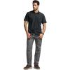 CQR Men’s Short Sleeve Tactical Shirts, UPF 50+ Ripstop Military Work Shirts, Breathable Button Down Outdoor Hiking Shirt(Metro Black)