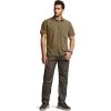 CQR Men’s Short Sleeve Tactical Shirts, UPF 50+ Ripstop Military Work Shirts, Breathable Button Down Outdoor Hiking Shirt(Metro Hazelnut)