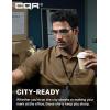 CQR Men’s Short Sleeve Tactical Shirts, UPF 50+ Ripstop Military Work Shirts, Breathable Button Down Outdoor Hiking Shirt(Metro Hazelnut)
