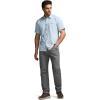CQR Men’s Short Sleeve Tactical Shirts, UPF 50+ Ripstop Military Work Shirts, Breathable Button Down Outdoor Hiking Shirt(Metro Light Blue)