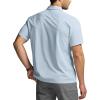 CQR Men’s Short Sleeve Tactical Shirts, UPF 50+ Ripstop Military Work Shirts, Breathable Button Down Outdoor Hiking Shirt(Metro Light Blue)