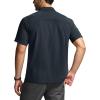 CQR Men’s Short Sleeve Tactical Shirts, UPF 50+ Ripstop Military Work Shirts, Breathable Button Down Outdoor Hiking Shirt(Metro Operator Navy)