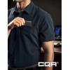 CQR Men’s Short Sleeve Tactical Shirts, UPF 50+ Ripstop Military Work Shirts, Breathable Button Down Outdoor Hiking Shirt(Metro Operator Navy)