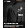CQR Men’s Short Sleeve Tactical Shirts, UPF 50+ Ripstop Military Work Shirts, Breathable Button Down Outdoor Hiking Shirt(Supervisor Black)