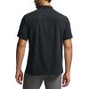 CQR Men’s Short Sleeve Tactical Shirts, UPF 50+ Ripstop Military Work Shirts, Breathable Button Down Outdoor Hiking Shirt(Supervisor Black)