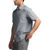 CQR Men’s Short Sleeve Tactical Shirts, UPF 50+ Ripstop Military Work Shirts, Breathable Button Down Outdoor Hiking Shirt(Supervisor Grey)