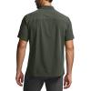 CQR Men’s Short Sleeve Tactical Shirts, UPF 50+ Ripstop Military Work Shirts, Breathable Button Down Outdoor Hiking Shirt(Supervisor Olive Green)