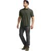 CQR Men’s Short Sleeve Tactical Shirts, UPF 50+ Ripstop Military Work Shirts, Breathable Button Down Outdoor Hiking Shirt(Supervisor Olive Green)