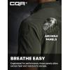 CQR Men’s Short Sleeve Tactical Shirts, UPF 50+ Ripstop Military Work Shirts, Breathable Button Down Outdoor Hiking Shirt(Supervisor Olive Green)