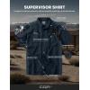 CQR Men’s Short Sleeve Tactical Shirts, UPF 50+ Ripstop Military Work Shirts, Breathable Button Down Outdoor Hiking Shirt(Supervisor Operator Navy)