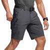 CQR Men’s Stretch Utility Shorts, Lightweight Quick Dry Casual Shorts, Hiking Golf Cargo Shorts with Zipper Pockets(Sedona Charcoal)