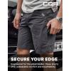 CQR Men’s Stretch Utility Shorts, Lightweight Quick Dry Casual Shorts, Hiking Golf Cargo Shorts with Zipper Pockets(Sedona Charcoal)