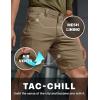 CQR Men’s Stretch Utility Shorts, Lightweight Quick Dry Casual Shorts, Hiking Golf Cargo Shorts with Zipper Pockets(Sedona Cougar)