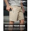 CQR Men’s Stretch Utility Shorts, Lightweight Quick Dry Casual Shorts, Hiking Golf Cargo Shorts with Zipper Pockets(Sedona Desert Sand)