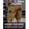 CQR Men’s Stretch Utility Shorts, Lightweight Quick Dry Casual Shorts, Hiking Golf Cargo Shorts with Zipper Pockets(Sedona Golden Oak)