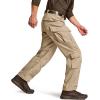 CQR Men’s Tactical Combat Cargo Pants, Water Resistant Ripstop, Military Outdoor Hiking Work Apparel(Khaki)