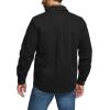 CQR Men’s Twill All Cotton Flannel Lined Shirt Jacket, Soft Brushed Outdoor Shirt Jacket(Twill Shirt Jacket Black Yellow)
